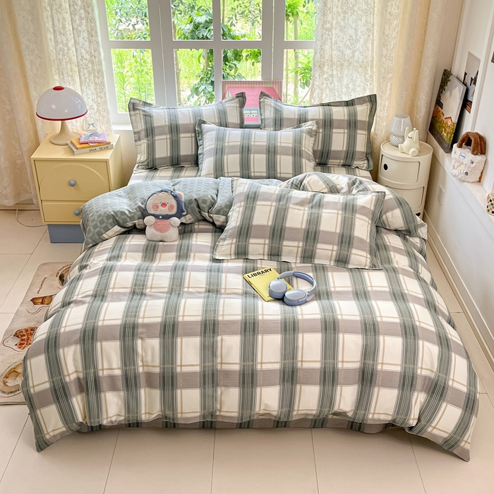 91家纺网 家纺一手货源 找家纺 （总）莱通家纺 2025春夏新款12868纯棉印花四件套-系列二（商家提供买家秀）