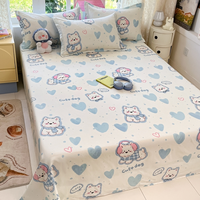 91家纺网 家纺一手货源 找家纺 莱通家纺 2025春夏新款12868纯棉印花四件套-系列二（商家提供买家秀） 达乐宝贝