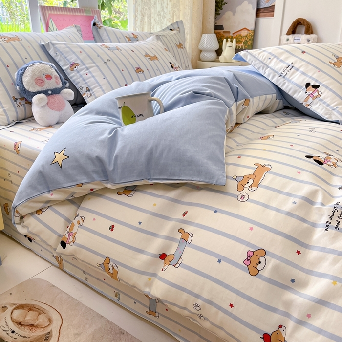 91家纺网 家纺一手货源 找家纺 （总）莱通家纺 2025春夏新款12868纯棉印花单被套 被套单件-系列二（商家提供买家秀）