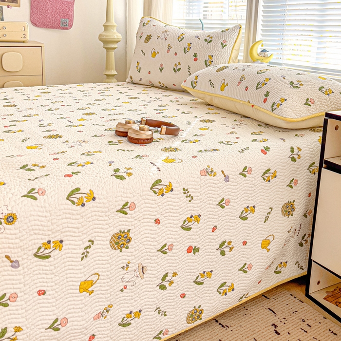 91家纺网 家纺一手货源 找家纺 羽爱家纺2025全棉13372新疆棉花床盖三件套 向日葵