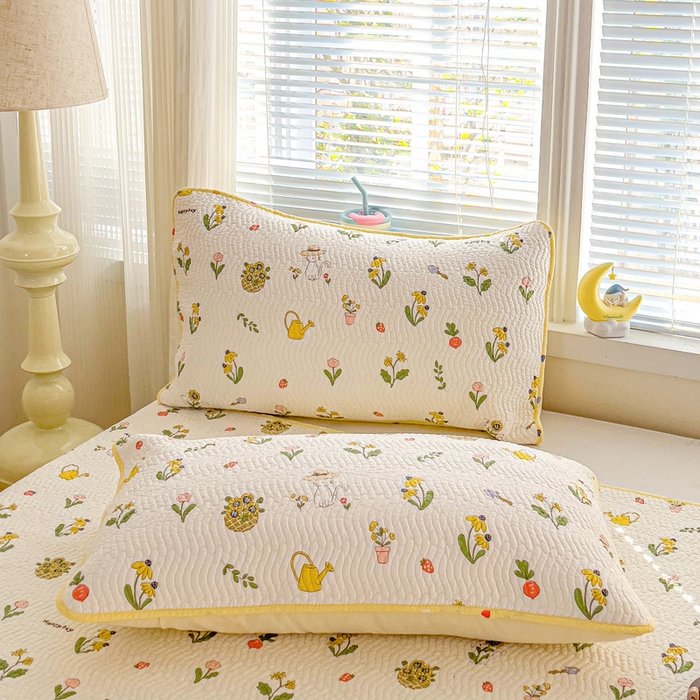 91家纺网 家纺一手货源 找家纺 羽爱家纺2025全棉13372新疆棉花床盖三件套 向日葵