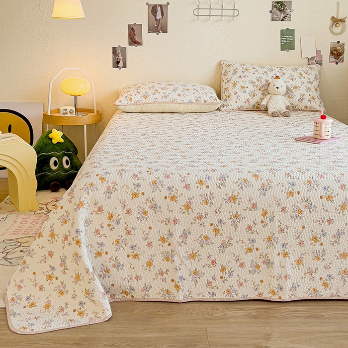 91家纺网 家纺一手货源 找家纺 羽爱家纺2025全棉13372新疆棉花床盖三件套 花小莱