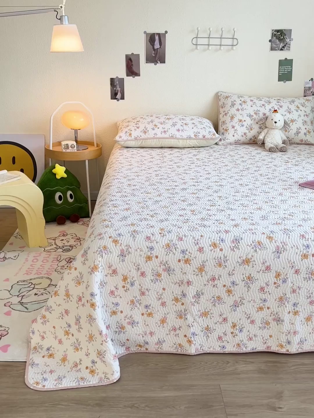 91家纺网 家纺一手货源 找家纺 羽爱家纺2025全棉13372新疆棉花床盖三件套 花小莱