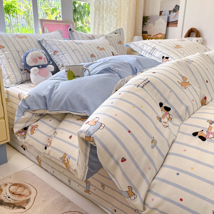 91家纺网 家纺一手货源 找家纺 （总）莱通家纺 2025春夏新款12868纯棉印花单被套 被套单件-系列二（商家提供买家秀）