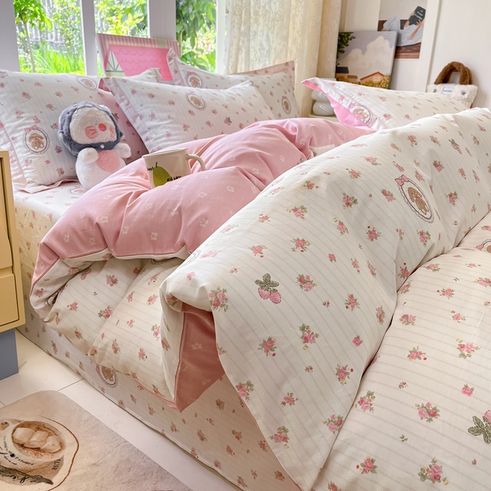 91家纺网 家纺一手货源 找家纺 （总）莱通家纺 2025春夏新款12868纯棉印花单被套 被套单件-系列二（商家提供买家秀）