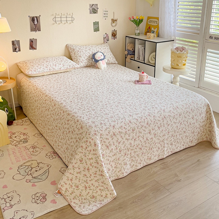 91家纺网 家纺一手货源 找家纺 羽爱家纺2025全棉13372新疆棉花床盖三件套 点点