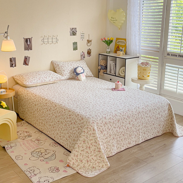 91家纺网 家纺一手货源 找家纺 羽爱家纺2025全棉13372新疆棉花床盖三件套 点点