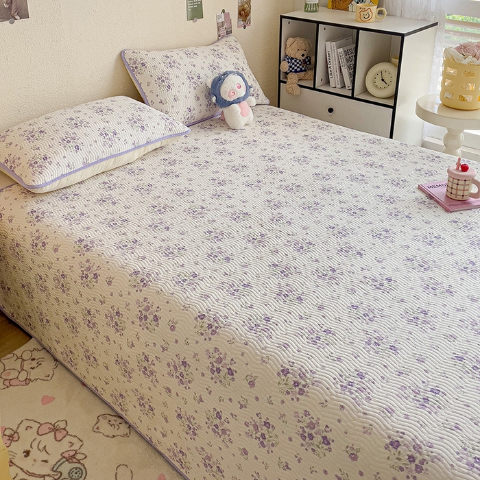 91家纺网 家纺一手货源 找家纺 羽爱家纺2025全棉13372新疆棉花床盖三件套 海棠花