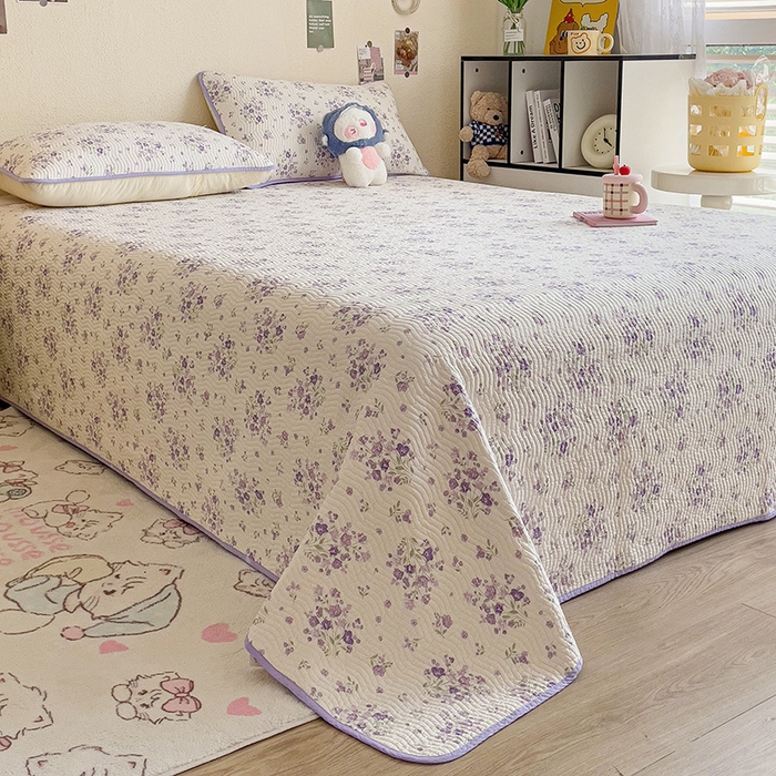 91家纺网 家纺一手货源 找家纺 羽爱家纺2025全棉13372新疆棉花床盖三件套 海棠花