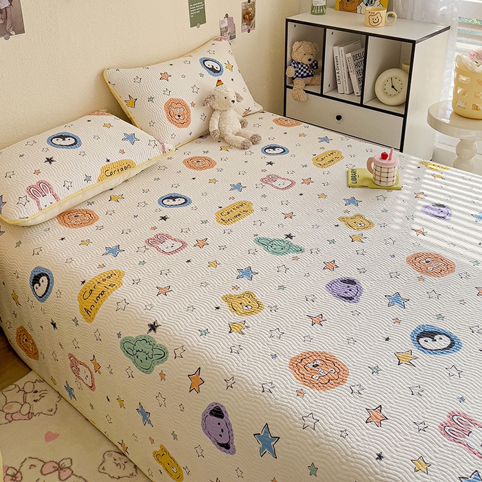 91家纺网 家纺一手货源 找家纺 羽爱家纺2025全棉13372新疆棉花床盖三件套 星星睡了