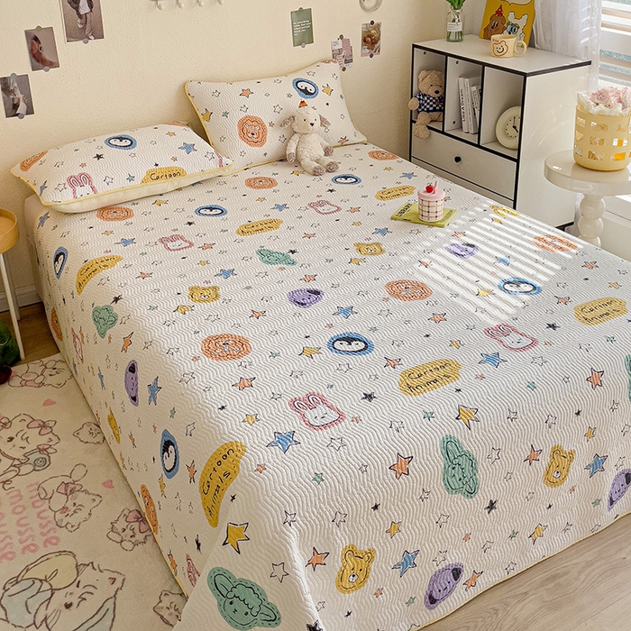 91家纺网 家纺一手货源 找家纺 羽爱家纺2025全棉13372新疆棉花床盖三件套 星星睡了