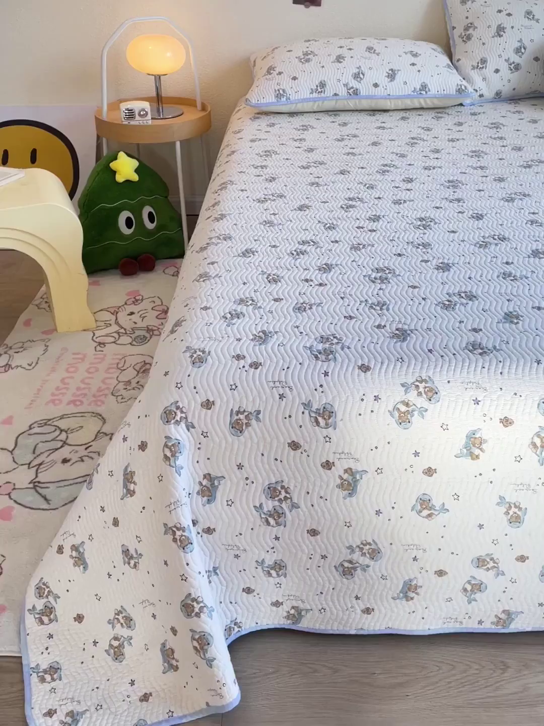 91家纺网 家纺一手货源 找家纺 羽爱家纺2025全棉13372新疆棉花床盖三件套 爱星海