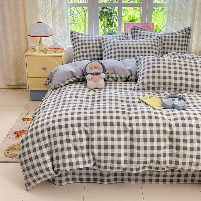 91家纺网 家纺一手货源 找家纺 莱通家纺 2025春夏新款12868纯棉印花四件套-系列二（商家提供买家秀） 格瑞