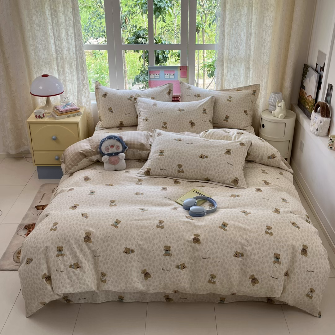 91家纺网 家纺一手货源 找家纺 莱通家纺 2025春夏新款12868纯棉印花四件套-系列二（商家提供买家秀） 果酱电台