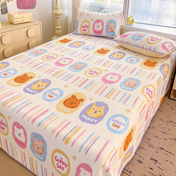 91家纺网 家纺一手货源 找家纺 羽爱家纺 2025全棉13372新疆棉花床盖四件套 维尼日记