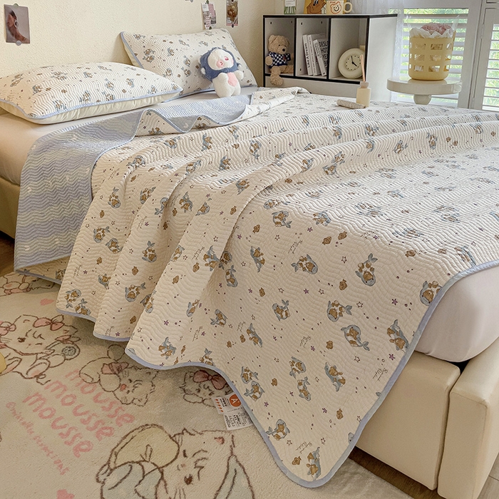 91家纺网 家纺一手货源 找家纺 羽爱家纺 2025全棉13372新疆棉花床盖四件套 爱星海