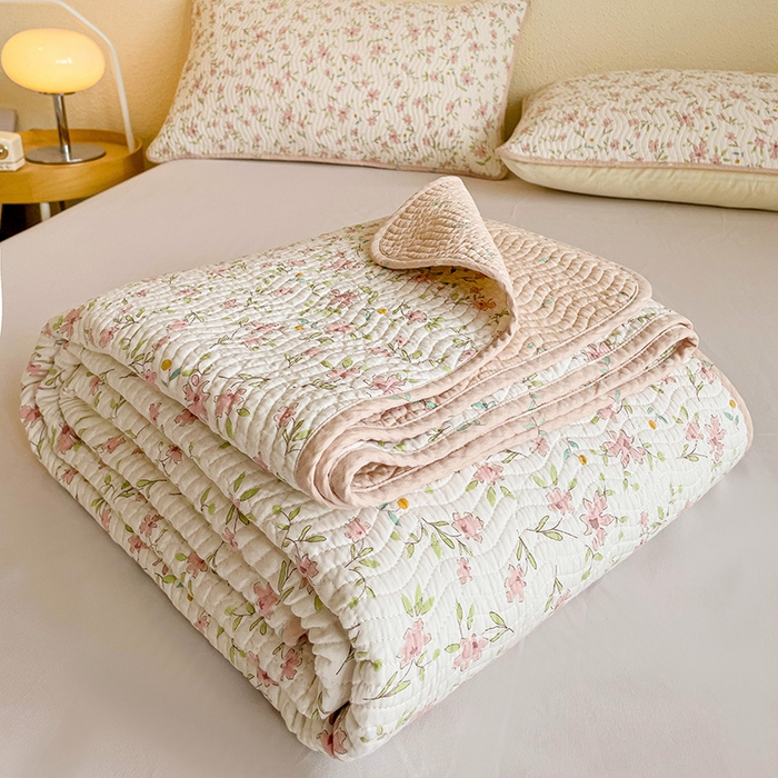 91家纺网 家纺一手货源 找家纺 羽爱家纺 2025全棉13372新疆棉花床盖四件套 点点