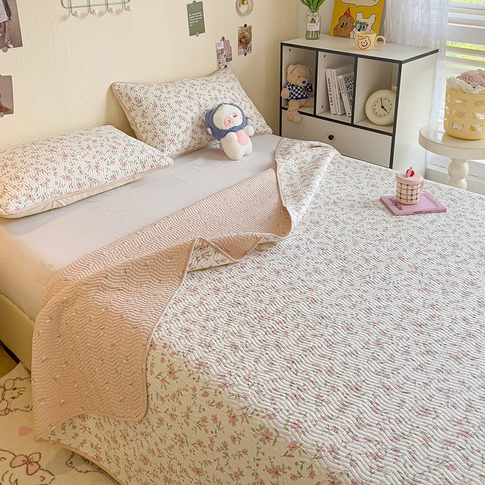 91家纺网 家纺一手货源 找家纺 羽爱家纺 2025全棉13372新疆棉花床盖四件套 点点