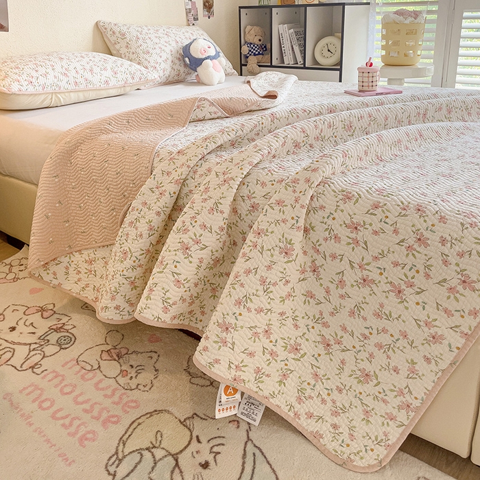 91家纺网 家纺一手货源 找家纺 羽爱家纺 2025全棉13372新疆棉花床盖四件套 点点