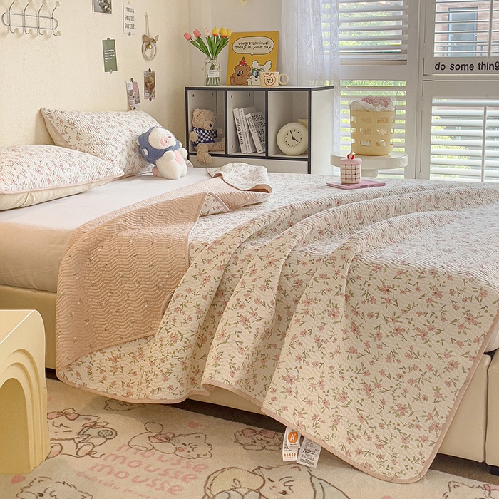 91家纺网 家纺一手货源 找家纺 羽爱家纺 2025全棉13372新疆棉花床盖四件套 点点