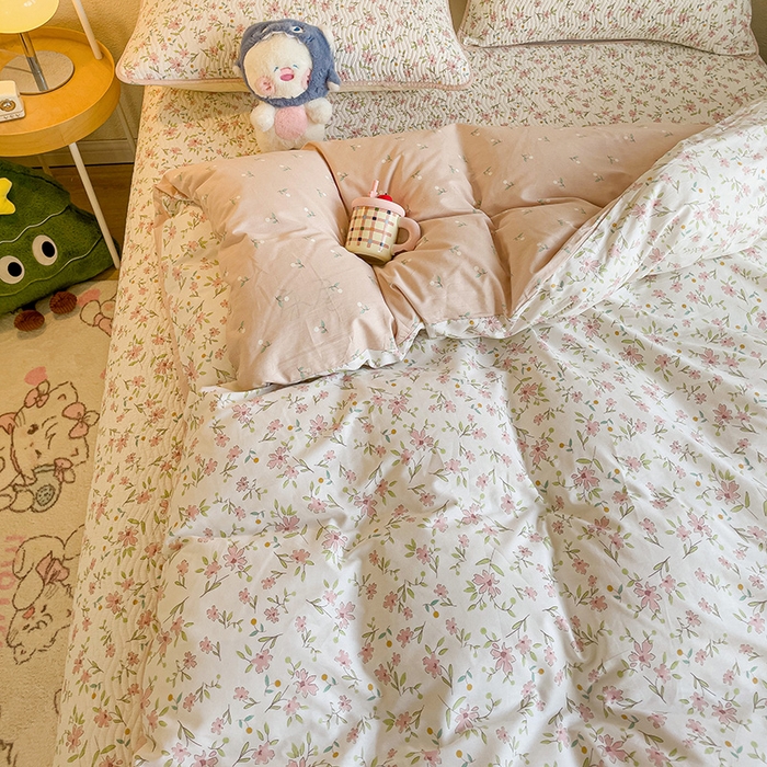 91家纺网 家纺一手货源 找家纺 羽爱家纺 2025全棉13372新疆棉花床盖四件套 点点