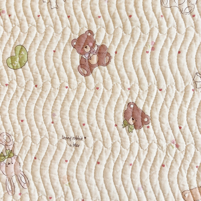 91家纺网 家纺一手货源 找家纺 羽爱家纺 2025全棉13372新疆棉花床盖四件套 兔兔熊