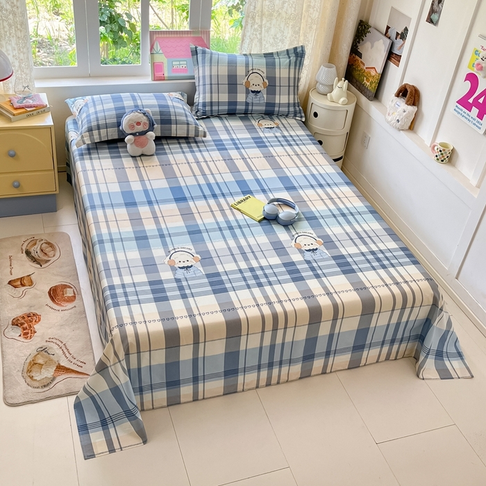 91家纺网 家纺一手货源 找家纺 莱通家纺 2025春夏新款12868纯棉印花单被套 被套单件-系列二（商家提供买家秀） 波比狗