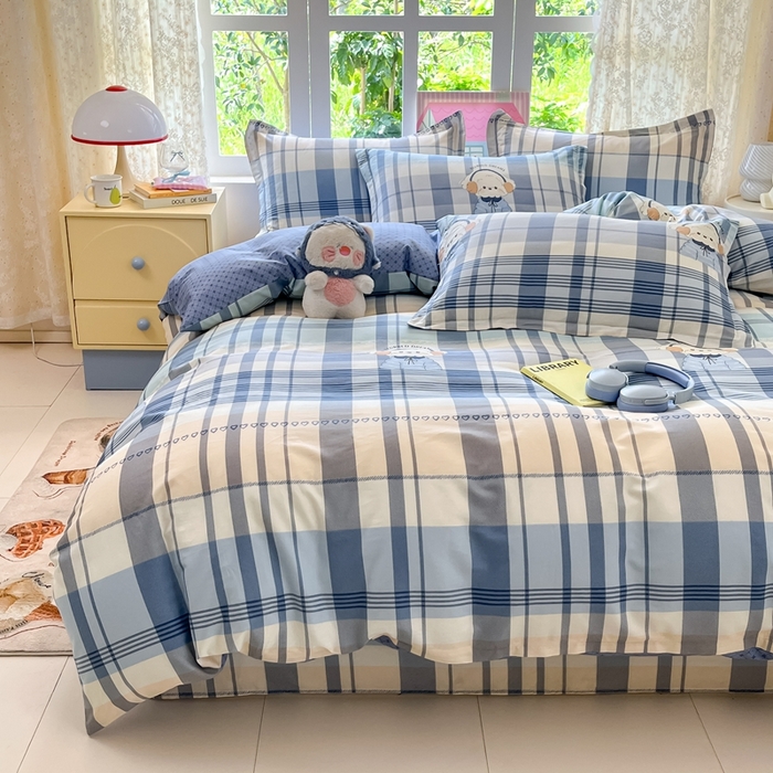 91家纺网 家纺一手货源 找家纺 莱通家纺 2025春夏新款12868纯棉印花单被套 被套单件-系列二（商家提供买家秀） 波比狗