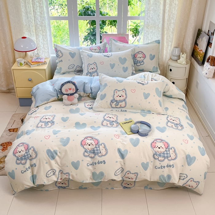 91家纺网 家纺一手货源 找家纺 莱通家纺 2025春夏新款12868纯棉印花单被套 被套单件-系列二（商家提供买家秀） 达乐宝贝