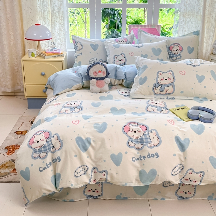 91家纺网 家纺一手货源 找家纺 莱通家纺 2025春夏新款12868纯棉印花单被套 被套单件-系列二（商家提供买家秀） 达乐宝贝