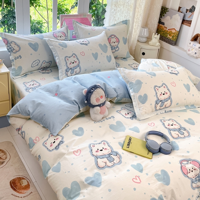 91家纺网 家纺一手货源 找家纺 莱通家纺 2025春夏新款12868纯棉印花单被套 被套单件-系列二（商家提供买家秀） 达乐宝贝