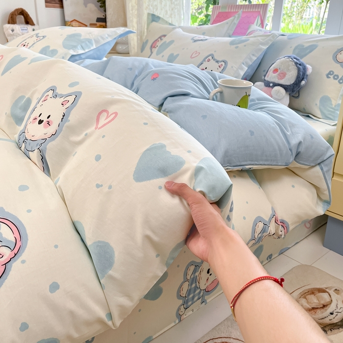 91家纺网 家纺一手货源 找家纺 莱通家纺 2025春夏新款12868纯棉印花单被套 被套单件-系列二（商家提供买家秀） 达乐宝贝