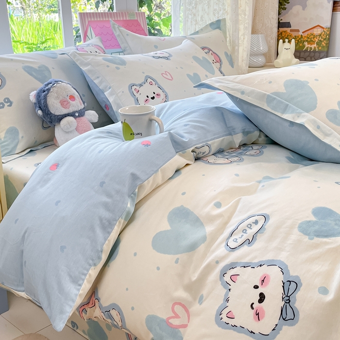 91家纺网 家纺一手货源 找家纺 莱通家纺 2025春夏新款12868纯棉印花单被套 被套单件-系列二（商家提供买家秀） 达乐宝贝