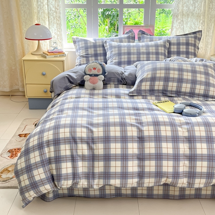 91家纺网 家纺一手货源 找家纺 莱通家纺 2025春夏新款12868纯棉印花四件套-系列二（商家提供买家秀） 简昔