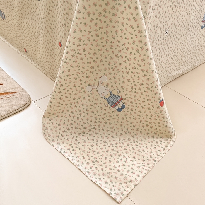 91家纺网 家纺一手货源 找家纺 莱通家纺 2025春夏新款12868纯棉印花四件套-系列二（商家提供买家秀） 奶呼兔兔