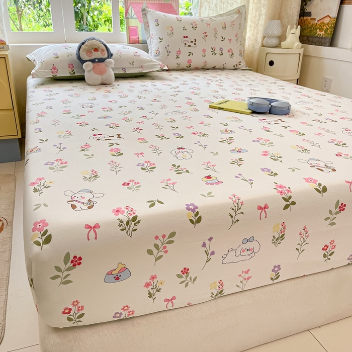 91家纺网 家纺一手货源 找家纺 莱通家纺 2025春夏新款12868纯棉印花单被套 被套单件-系列二（商家提供买家秀） 花花小汪