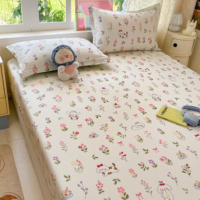 91家纺网 家纺一手货源 找家纺 莱通家纺 2025春夏新款12868纯棉印花单被套 被套单件-系列二（商家提供买家秀） 花花小汪