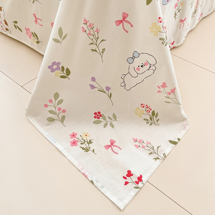 91家纺网 家纺一手货源 找家纺 莱通家纺 2025春夏新款12868纯棉印花单被套 被套单件-系列二（商家提供买家秀） 花花小汪