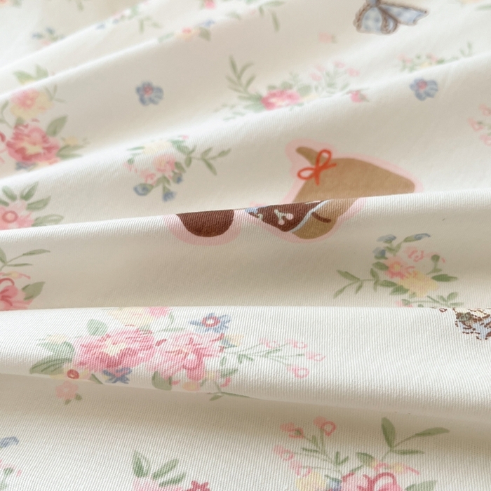 91家纺网 家纺一手货源 找家纺 莱通家纺 2025春夏新款12868纯棉印花单被套 被套单件-系列二（商家提供买家秀） 花田小狗