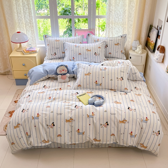 莱通家纺 2025春夏新款12868纯棉印花四件套-系列二（商家提供买家秀） 糖纸童年