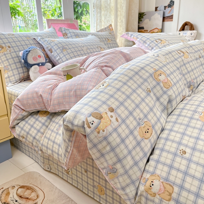 91家纺网 家纺一手货源 找家纺 莱通家纺 2025春夏新款12868纯棉印花四件套-系列二（商家提供买家秀） 童年趣事