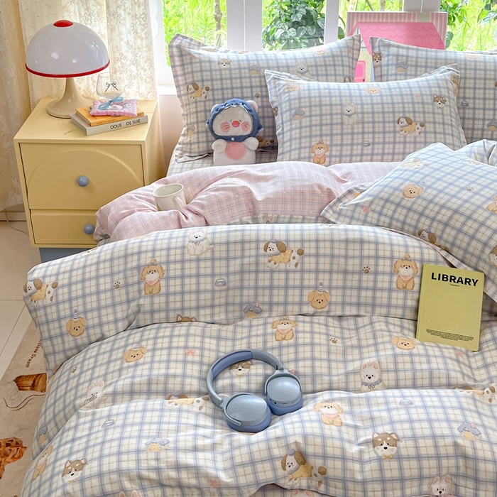 91家纺网 家纺一手货源 找家纺 莱通家纺 2025春夏新款12868纯棉印花四件套-系列二（商家提供买家秀） 童年趣事