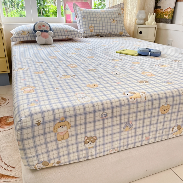 91家纺网 家纺一手货源 找家纺 莱通家纺 2025春夏新款12868纯棉印花四件套-系列二（商家提供买家秀） 童年趣事