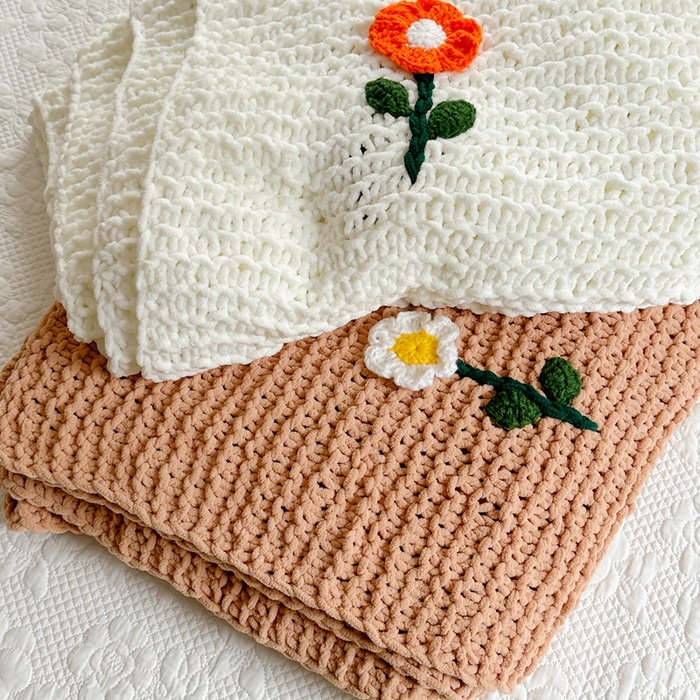 91家纺网 家纺一手货源 找家纺 （总）918拾朵家居 2025新款纯手工立体花朵绒毯