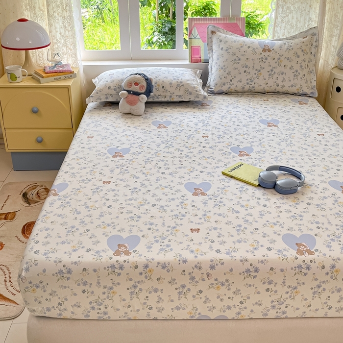 91家纺网 家纺一手货源 找家纺 莱通家纺 2025春夏新款12868纯棉印花单被套 被套单件-系列二（商家提供买家秀） 旧书折痕