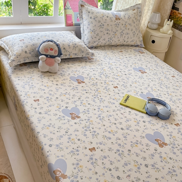 91家纺网 家纺一手货源 找家纺 莱通家纺 2025春夏新款12868纯棉印花单被套 被套单件-系列二（商家提供买家秀） 旧书折痕