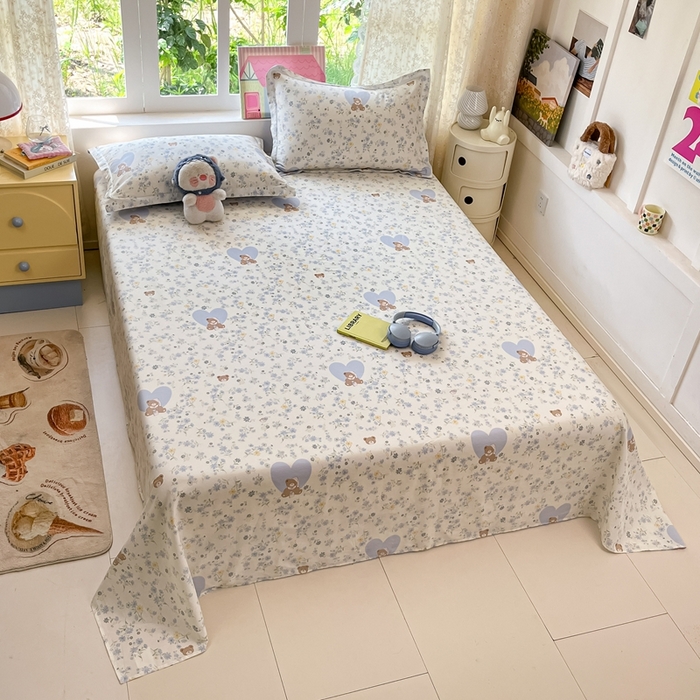 91家纺网 家纺一手货源 找家纺 莱通家纺 2025春夏新款12868纯棉印花单被套 被套单件-系列二（商家提供买家秀） 旧书折痕