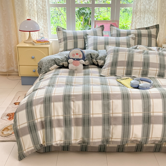 91家纺网 家纺一手货源 找家纺 莱通家纺 2025春夏新款12868纯棉印花四件套-系列二（商家提供买家秀） 新格拉