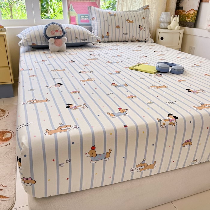 91家纺网 家纺一手货源 找家纺 莱通家纺 2025春夏新款12868纯棉印花单被套 被套单件-系列二（商家提供买家秀） 糖纸童年