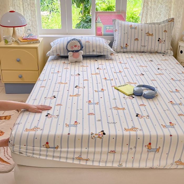 91家纺网 家纺一手货源 找家纺 莱通家纺 2025春夏新款12868纯棉印花单被套 被套单件-系列二（商家提供买家秀） 糖纸童年